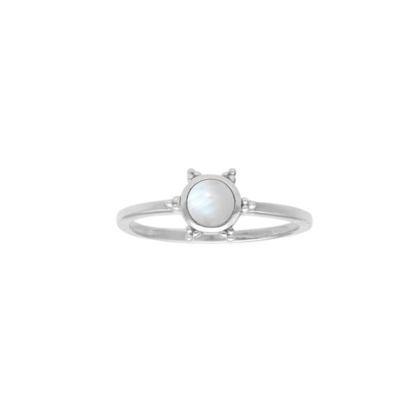 ANILLO SOL PUNTITOS PIEDRA NATURAL - Imagen 2