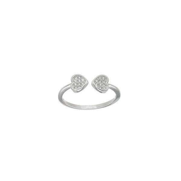 ANILLO CORAZÓN MICROCIRCÓN AJUSTABLE
