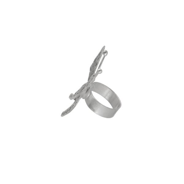 ANILLO MARIPOSA ALARGADA HECHO A MANO - Imagen 2