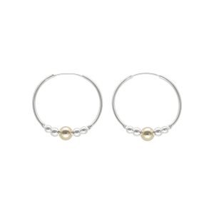 ARGOLLA ESFERAS PLATA CON ORO