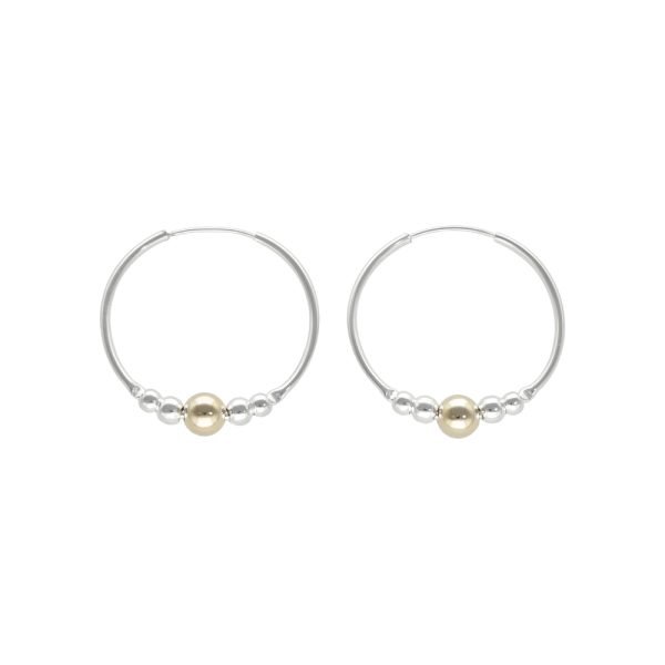 ARGOLLA ESFERAS PLATA CON ORO