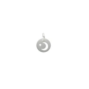 COLGANTE MEDALLA LUNA Y ESTRELLA