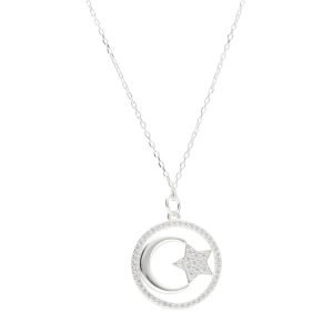 COLLAR LUNA Y ESTRELLA MICROCIRCÓN