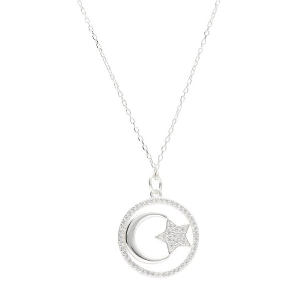 COLLAR LUNA Y ESTRELLA MICROCIRCÓN