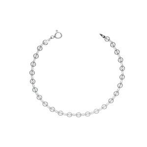 PULSERA ESFERAS PLANAS CALADAS