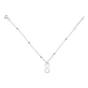 PULSERA DE BOLITAS INFINITO COLGANTE