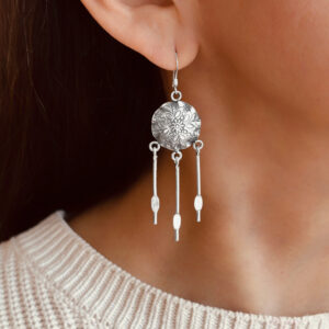 ARO LARGO FLOR HECHO A MANO