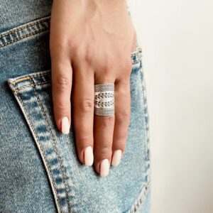 ANILLO ESPIGAS CRUZADAS HECHO A MANO