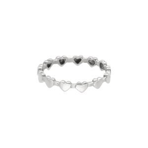 ANILLO CORAZONES PLATA ENVEJECIDA