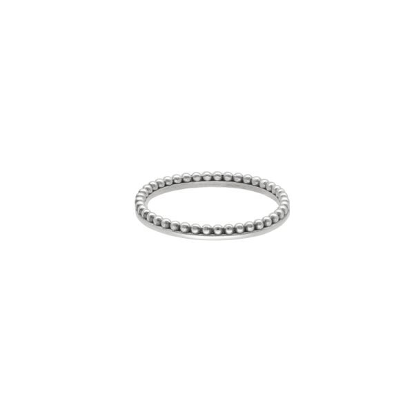 ANILLO BOLITAS PLATA ENVEJECIDA