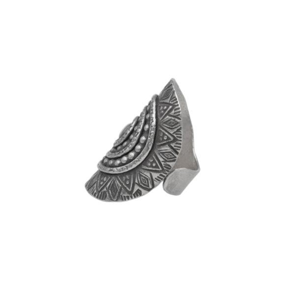 ANILLO AJUSTABLE SOL ESPIRAL HECHO A MANO - Imagen 2
