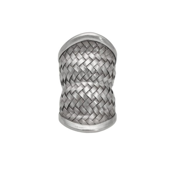 ANILLO AJUSTABLE TRENZADO CURVO HECHO A MANO