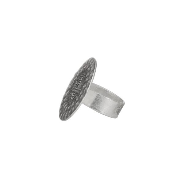 ANILLO AJUSTABLE CIRCULAR HECHA A MANO - Imagen 2