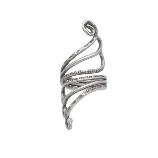 ANILLO  ENVOLVENTE ESPIRAL  HECHO A MANO - Imagen 2