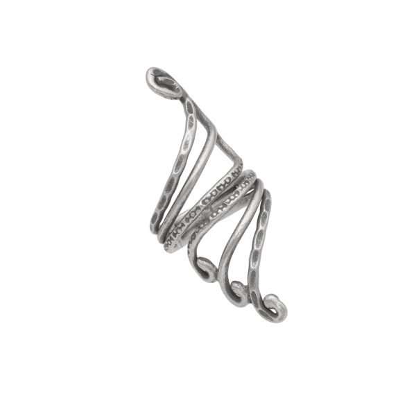 ANILLO  ENVOLVENTE ESPIRAL  HECHO A MANO - Imagen 3