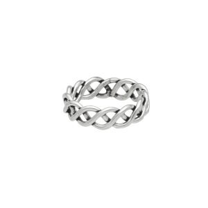 ANILLO DOBLE GRUMET PLATA ENVEJECIDA