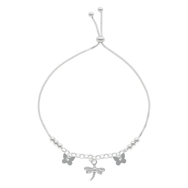 PULSERA AJUSTABLE COLGANTE LIBÉLULA, MARIPOSA