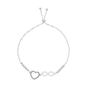 PULSERA AJUSTABLE  CORAZÓN INFINITO