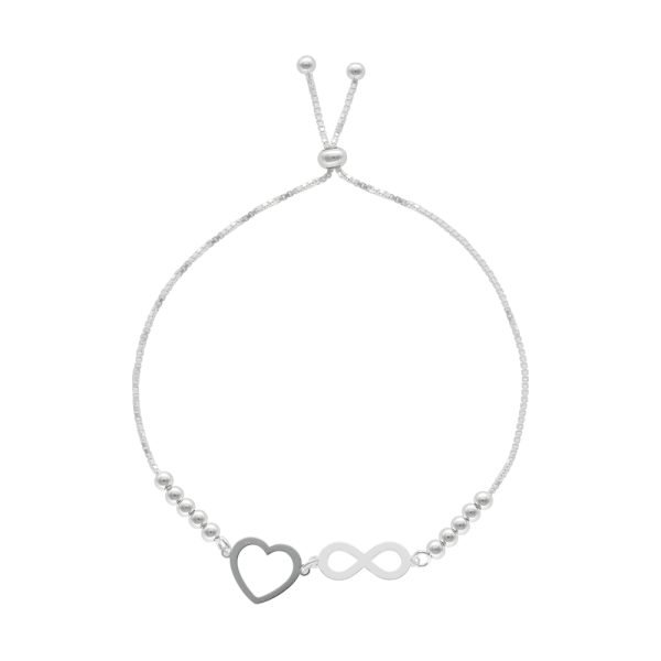PULSERA AJUSTABLE  CORAZÓN INFINITO