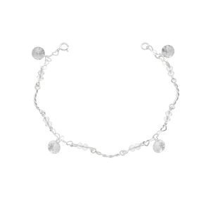 PULSERA CADENA CORAZÓN Y CIRCONES