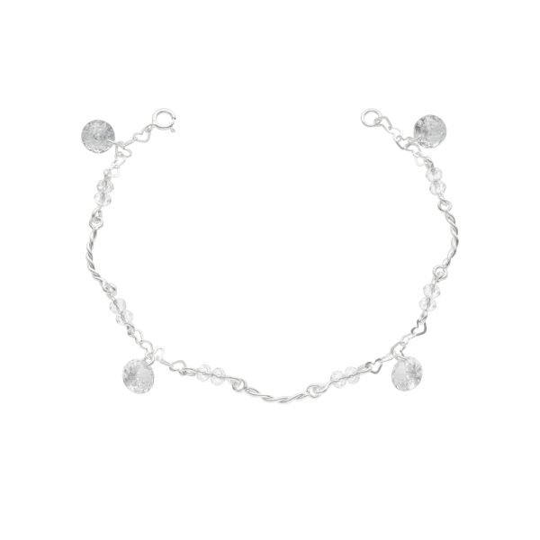 PULSERA CADENA CORAZÓN Y CIRCONES