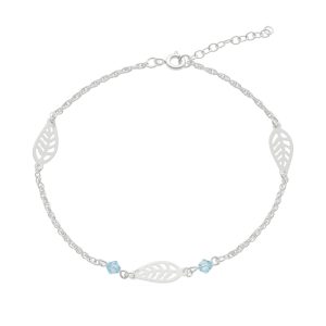 TOBILLERA HOJAS CIRCONES