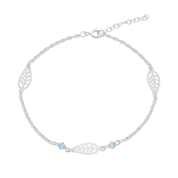 TOBILLERA HOJAS CIRCONES