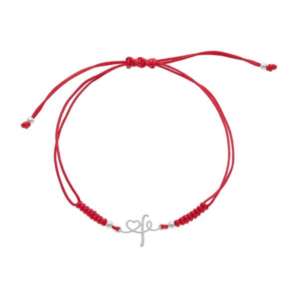 PULSERA AJUSTABLE FE HILO ROJO