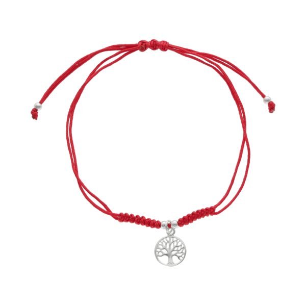 PULSERA AJUSTABLE ÁRBOL DE LA VIDA HILO ROJO