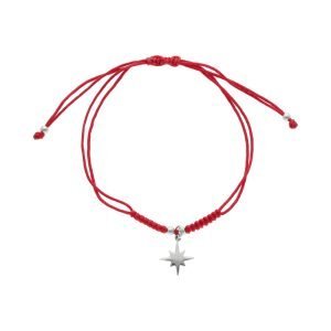 PULSERA AJUSTABL ESTRELLA DE BELÉN HILO ROJO
