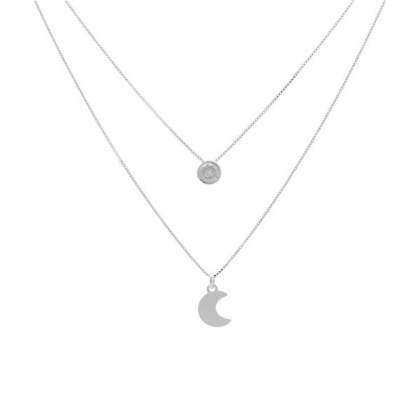 COLLAR DOBLE, PUNTO DE LUZ Y LUNA