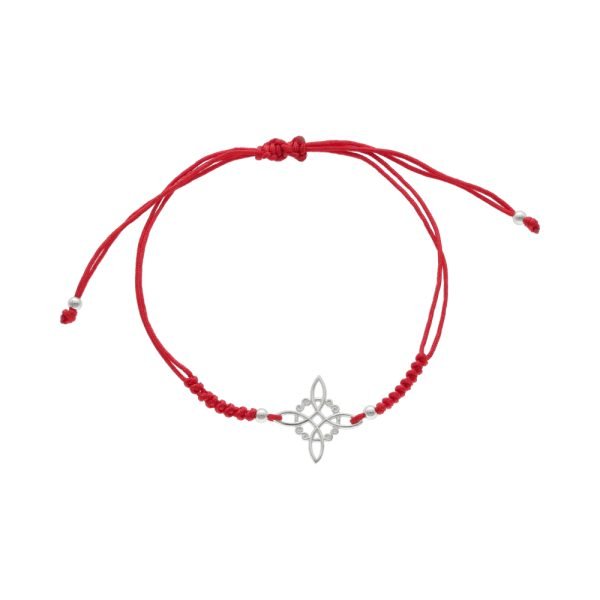 PULSERA AJUSTABLE NUDO DE BRUJA HILO ROJO