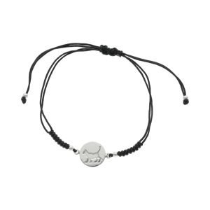 PULSERA AJUSTABLE PLACA GATO HILO