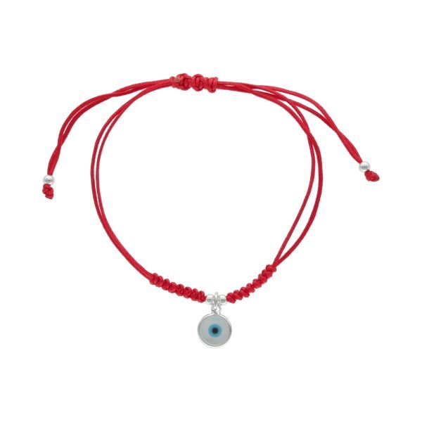 PULSERA AJUSTABLE OJO TURCO HILO ROJO