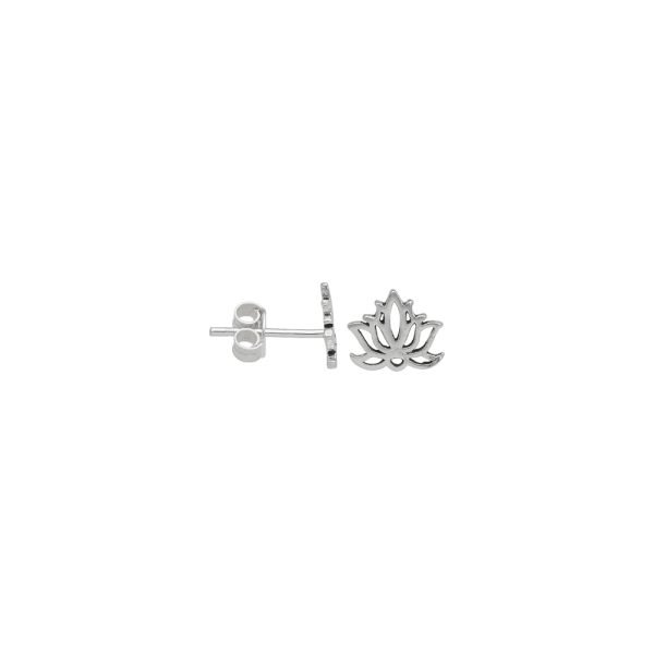 ARO FLOR DE LOTO MINIATURA PLATA ENVEJECIDA