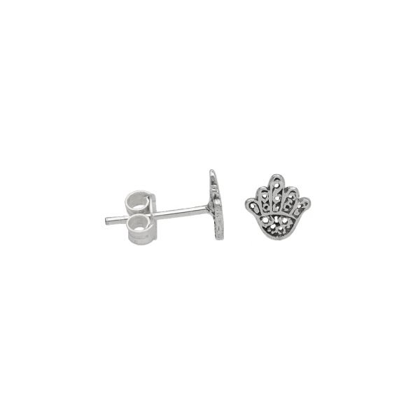 ARO MANO DE FÁTIMA MINIATURA PLATA ENVEJECIDA