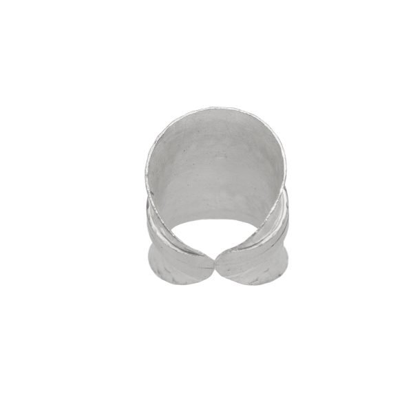 ANILLO AJUSTABLE MARTILLADO CENTRO ENVEJECIDO HECHO A MANO - Imagen 3