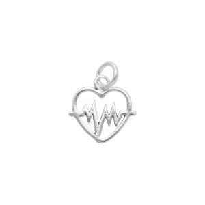 COLGANTE CORAZÓN SIGNO VITAL PLATA ENVEJECIDA