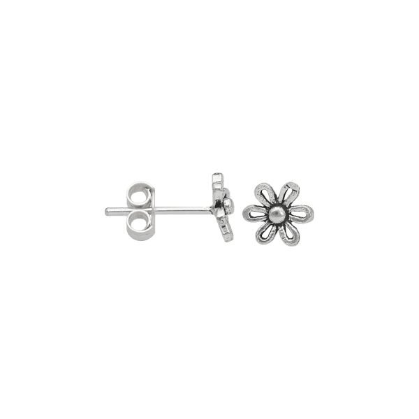 ARO MARGARITA MINIATURA PLATA ENVEJECIDA