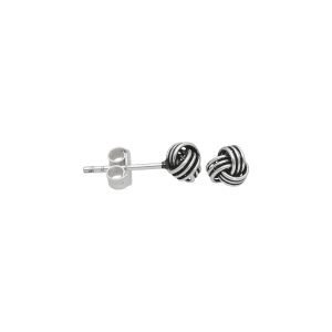 ARO NUDO MINIATURA LISO PLATA ENVEJECIDA