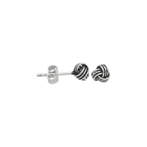 ARO NUDO MINIATURA LISO PLATA ENVEJECIDA