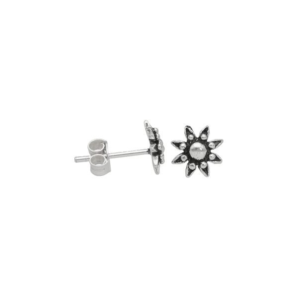 ARO FLOR MINIATURA PLATA ENVEJECIDA