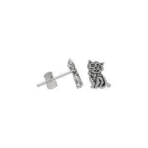 ARO GATO MINIATURA PLATA ENVEJECIDA