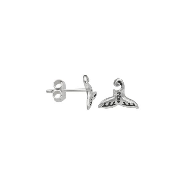 ARO COLA DE BALLENA MINIATURA PLATA ENVEJECIDA