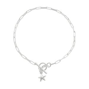 PULSERA LIMADA ESTRELLA COLGANTE