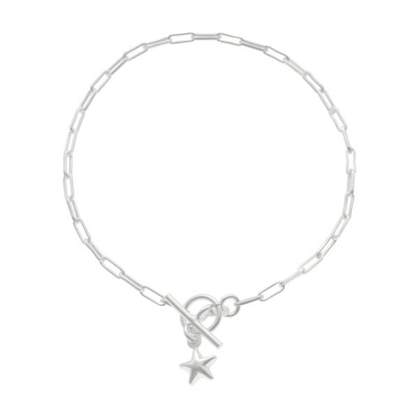 PULSERA LIMADA ESTRELLA COLGANTE