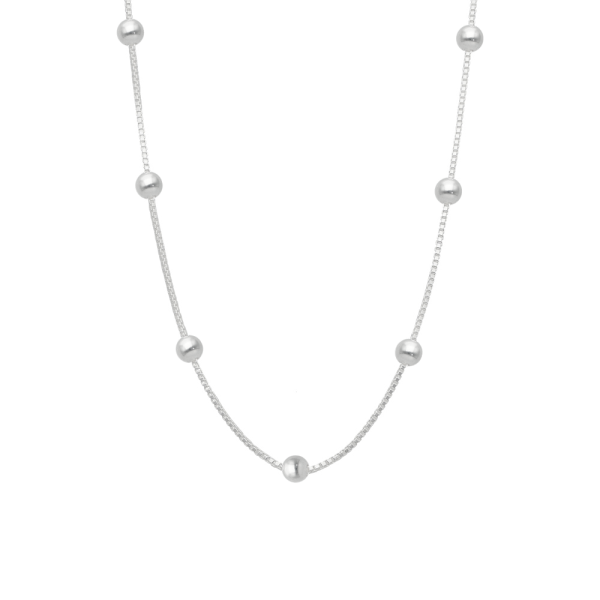 COLLAR VENECIANA CON BOLITAS 4MM-80 CM