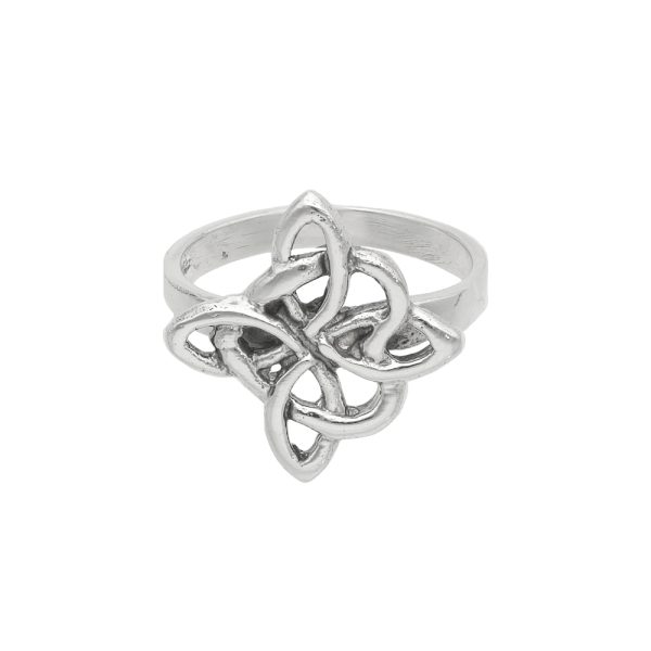 ANILLO NUDO DE BRUJA PLATA ENVEJECIDA