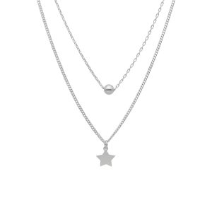COLLAR DOBLE, BOLITAS, ESTRELLA