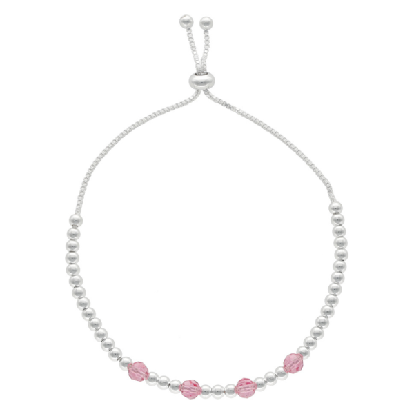 PULSERA AJUSTABLE BOLITAS CON CIRCONES